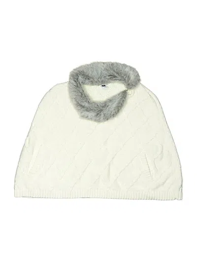 Pre-owned Janie And Jack Kids' Poncho In White