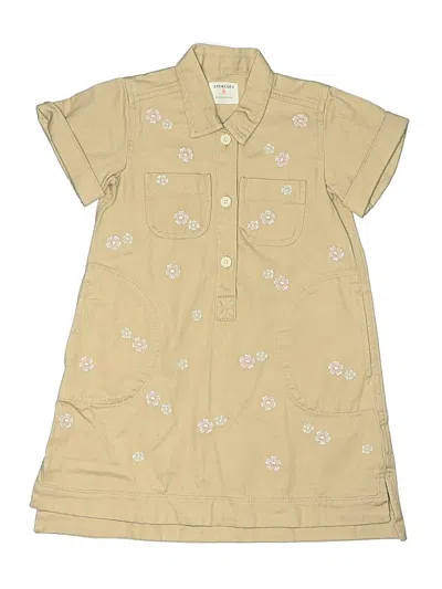 Pre-owned Crewcuts Kids' Dress In Brown