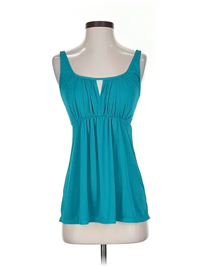 Pre-owned Natori Sleeveless Blouse In Blue