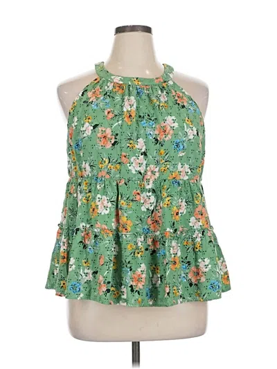 Pre-owned Torrid Sleeveless Blouse In Green