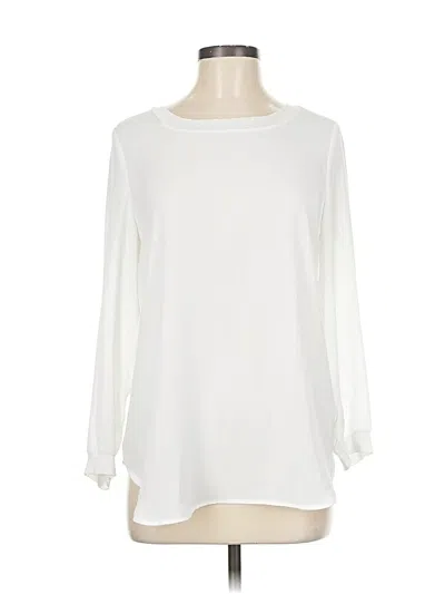Pre-owned Banana Republic Long Sleeve Blouse In White