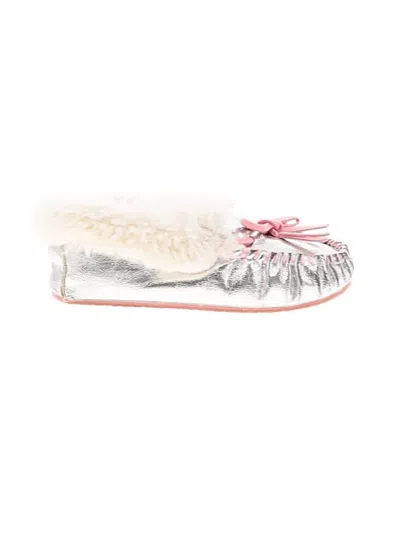 Pre-owned Crewcuts Kids' Flats In Silver