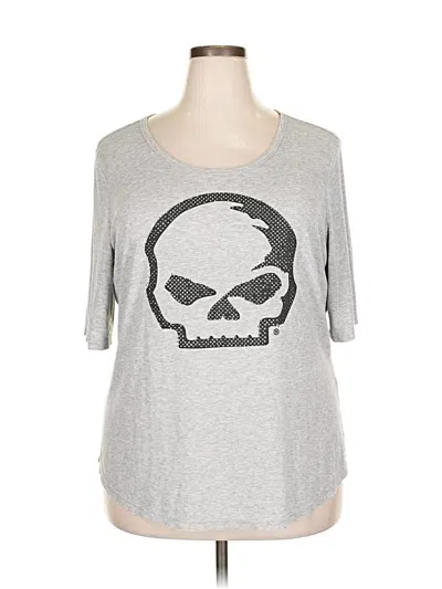 Pre-owned Harley Davidson 3/4 Sleeve T-shirt In Gray