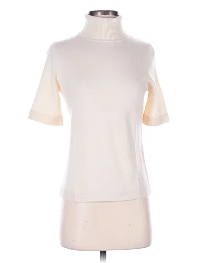 Pre-owned Burberry Turtleneck Sweater In White