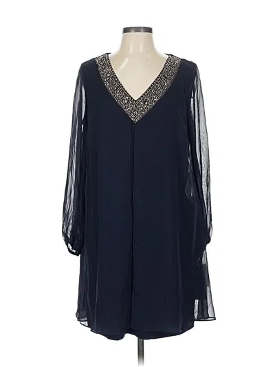 Pre-owned Betsy & Adam Cocktail Dress In Blue