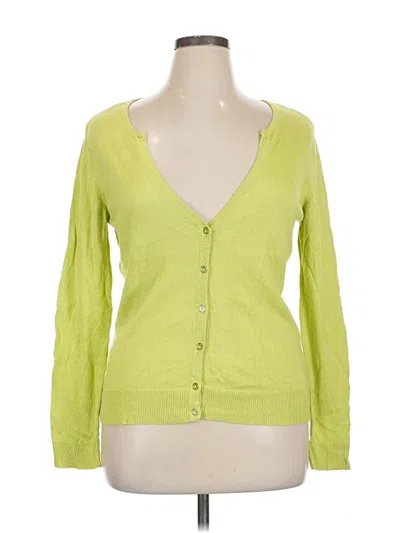 Pre-owned New York And Company Cardigan Sweater In Green