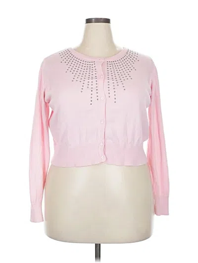 Pre-owned Torrid Cardigan Sweater In Pink
