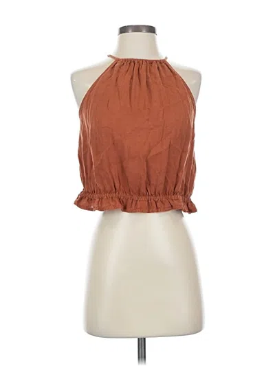 Pre-owned Pilcro Sleeveless Blouse In Brown