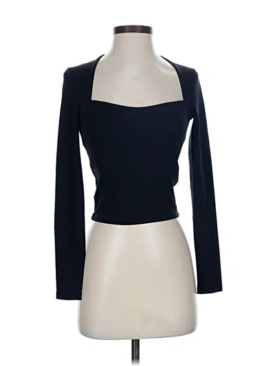 Pre-owned Abercrombie & Fitch Long Sleeve Top Blue Square Neckline Tops