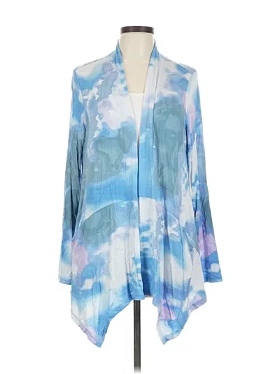 Pre-owned Logo By Lori Goldstein Cardigan Sweater In Blue