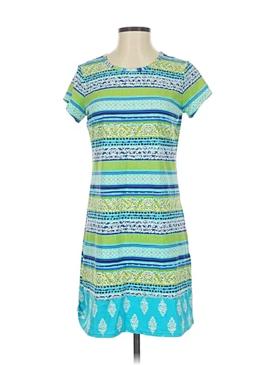 Pre-owned Lands' End Casual Dress In Blue