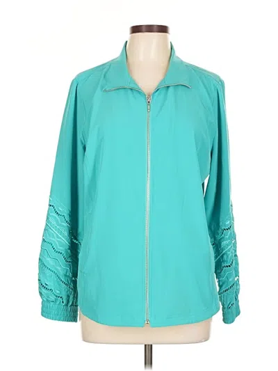 Pre-owned Chico's Track Jacket In Blue