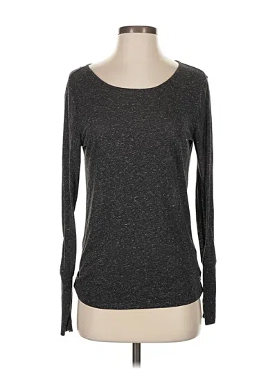 Pre-owned Victoria's Secret Long Sleeve Top Gray Scoop Neck Tops