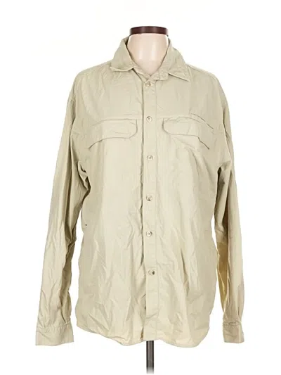 Pre-owned Rei Long Sleeve Button Down Shirt In Brown