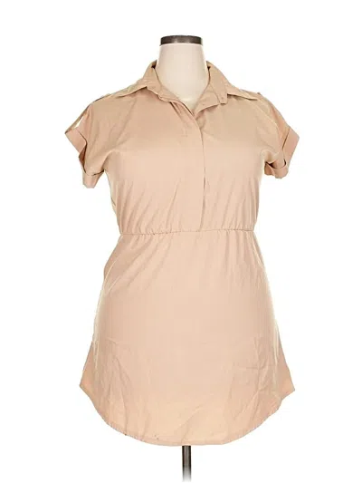 Pre-owned Assorted Brands Casual Dress In Brown