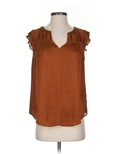 Pre-owned Banana Republic Sleeveless Blouse In Brown