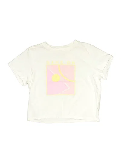 Pre-owned Athleta Girl Kids' Short Sleeve T-shirt In White