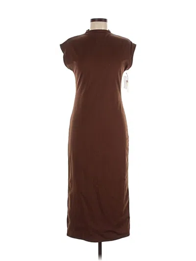Pre-owned Open Edit Casual Dress In Brown