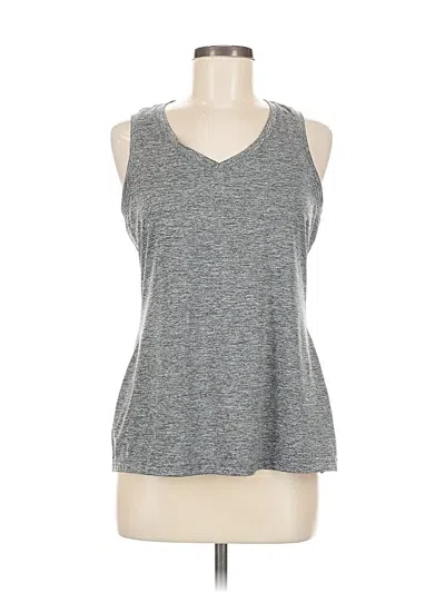 Pre-owned Reebok Tank Top Gray Halter Neckline Tops