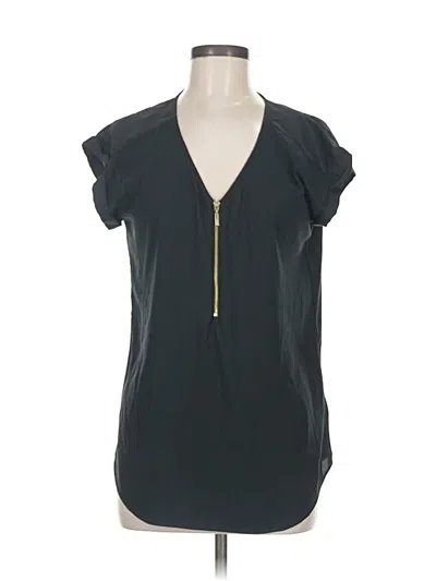 Pre-owned Express Short Sleeve Top Black V Neck Tops