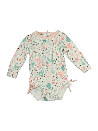 Pre-owned Ruffle Butts Kids' One Piece Swimsuit In Green