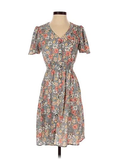 Pre-owned Monteau Casual Dress In Gray