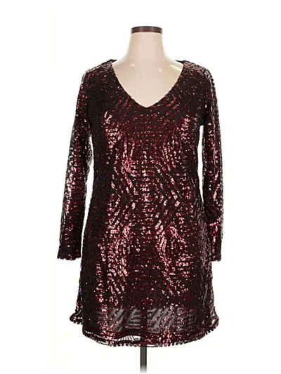 City Chic Cocktail Dress In Burgundy