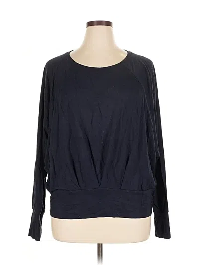 Pre-owned Express Long Sleeve Top Black Boatneck Tops