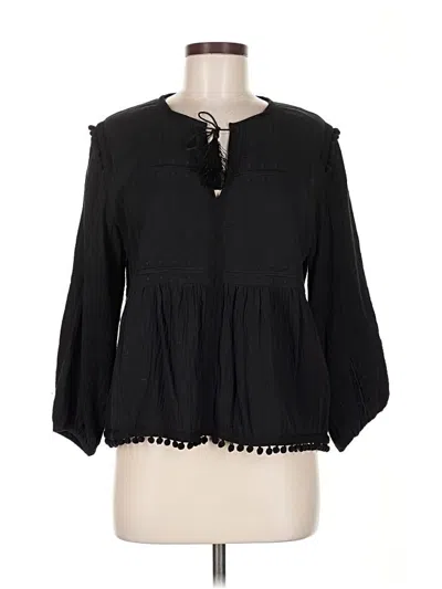 Pre-owned Ayr 3/4 Sleeve Blouse In Black