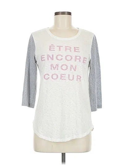 Pre-owned J.crew Factory Store 3/4 Sleeve T-shirt In Gray