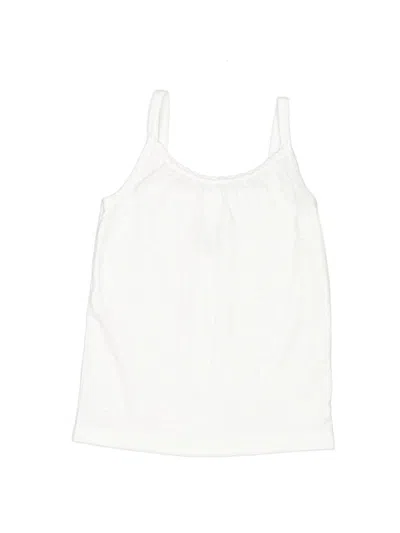 Pre-owned Hanes Kids' Tank Top White Halter Neckline Tops