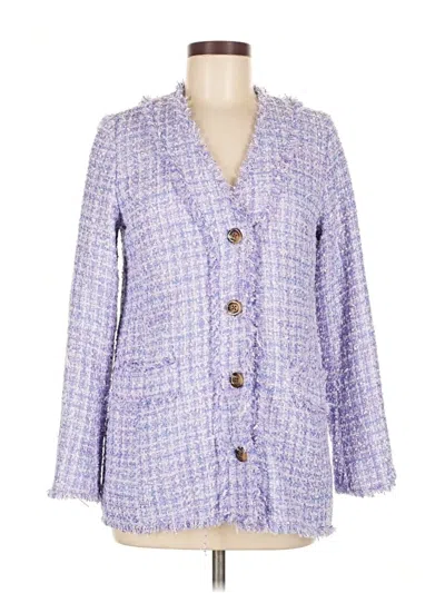 Pre-owned Ann Taylor Blazer Jacket In Purple