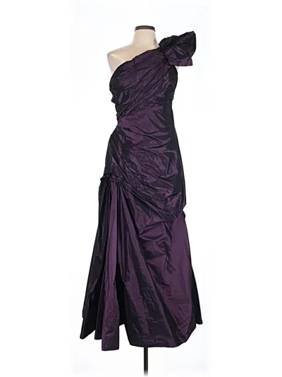 Pre-owned ml Monique Lhuillier Cocktail Dress In Purple