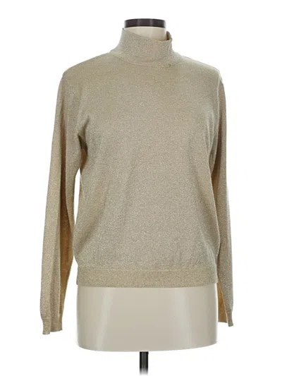 Pre-owned Talbots Turtleneck Sweater In Gold