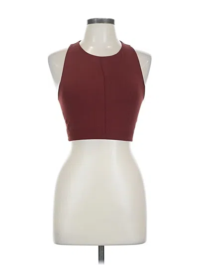 Pre-owned Fabletics Tank Top Burgundy Halter Neckline Tops
