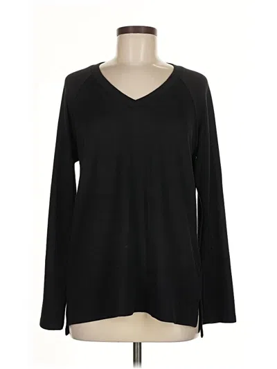 Pre-owned Banana Republic Long Sleeve T-shirt In Black