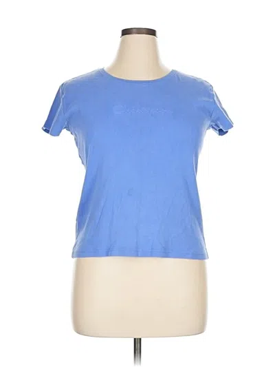 Pre-owned Champion Short Sleeve T-shirt In Blue