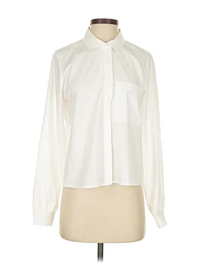 Modern Works Long Sleeve Blouse In White