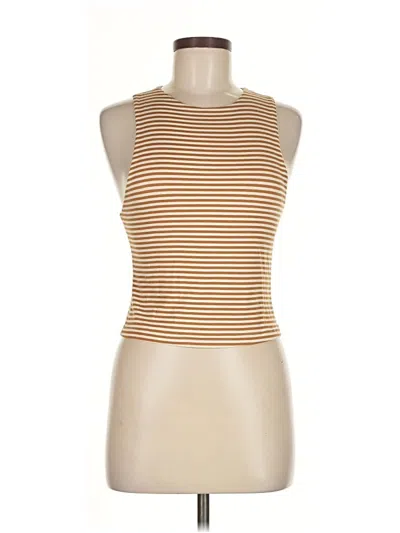 Pre-owned Miou Muse Sleeveless T-shirt In Brown