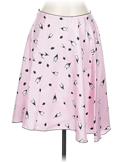 Pre-owned Nina Ricci Silk Skirt In Pink