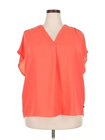 Pre-owned Banana Republic Short Sleeve Blouse In Orange
