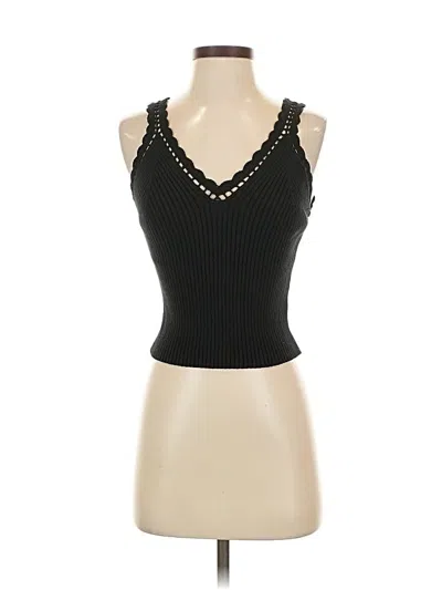 Pre-owned House Of Harlow 1960 Sleeveless Top Black Sweetheart Neckline Tops