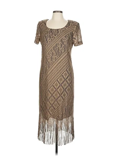 Pre-owned Helene Blake Cocktail Dress In Brown