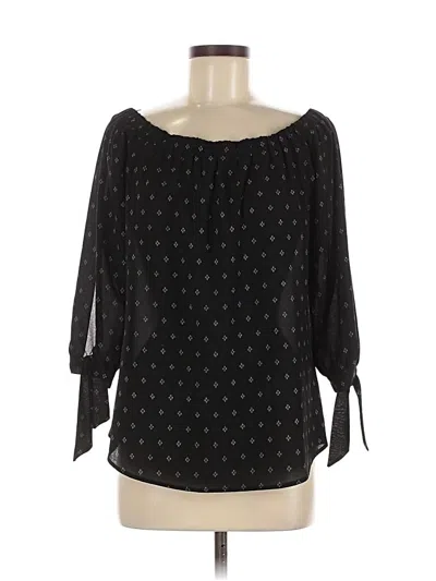 Pre-owned Veronica M 3/4 Sleeve Blouse In Black