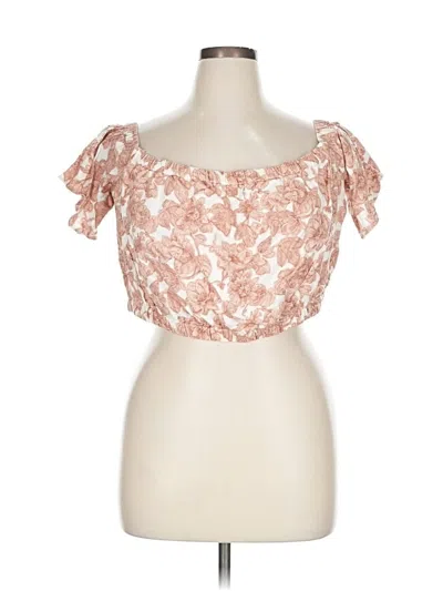 Pre-owned Abercrombie & Fitch Short Sleeve Blouse In Pink