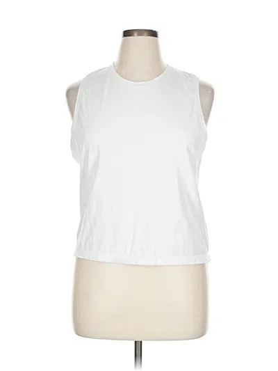 Pre-owned Athleta Sleeveless T-shirt In White