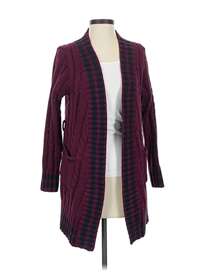 Pre-owned Chaser Cardigan Sweater In Burgundy