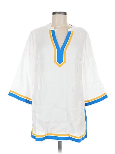 Pre-owned Boden 3/4 Sleeve Blouse In White