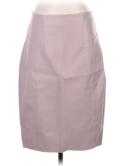 Pre-owned Express Faux Leather Skirt In Brown