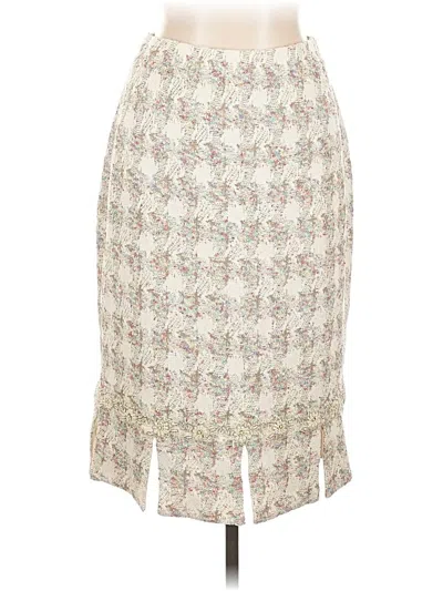 Pre-owned St. John Couture Casual Skirt In White